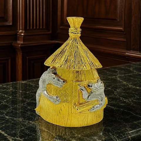 Колокольчик «Мой дом — моя крепость» с золочением — оригинальный подарок