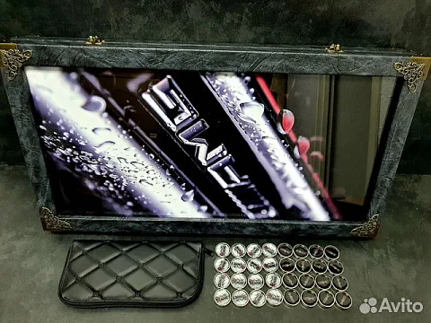 Подарочные нарды под стеклом «Mercedes AMG»