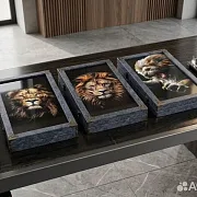 Нарды под стеклом «Лев» — необычный подарок — фотография 1