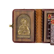 Книга с молитвами "Матрона Московская" — книга в кожаном переплёте — оригинальный подарок — фотография 4