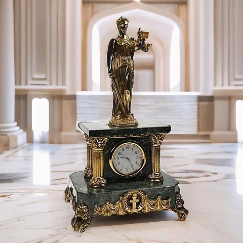 Ручная работа: Бронзовые часы с Фемидой, 155×120×270 мм