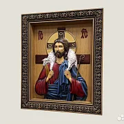 Спас Добрый Пастырь резная икона из дерева — необычный подарок — фотография 3
