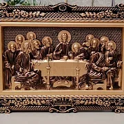 На память: Резное панно «Тайная Вечеря» в трёх размерах — фотография 3