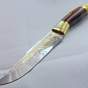 Кованый нож «Золотой сокол» №8 — оригинальный подарок — фотография 8