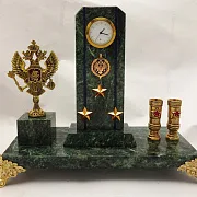 Часы «Погон» с гербом ФСБ и подставками — оригинальный подарок — фотография 2
