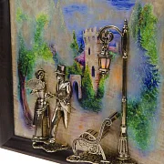Картина «Вечерняя прогулка. Кисловодск. Замок» на ониксе с подсветкой — красивый подарок — фотография 2