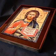 Икона с ковчегом "Христос Вседержитель" — необычный подарок — фотография 6