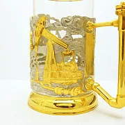 На память: Металлический подстаканник «Нефть» — фотография 2