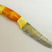 Украшенный дамасский нож №1 — красивый подарок — фотография 6