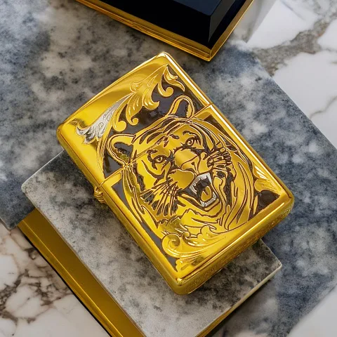 В подарок: Зажигалка Zippo оригинал "Тигр" № 6