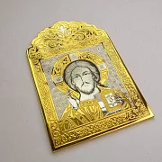 Икона Иисуса Христа настольная. Златоуст — красивый подарок — фотография 3