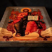 Икона "Христос Вседежитель на Престоле" — оригинальный подарок — фотография 3
