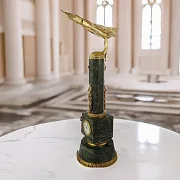 Часы с бронзовым самолетом — красивый подарок — фотография 1