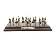 Диорама «Русские драгуны 1812 г.» из бронзы и ясеня, 1:72 — оригинальный подарок — фотография 8