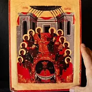 Икона деревянная "Сошествие Святого Духа" — красивый подарок — фотография 1