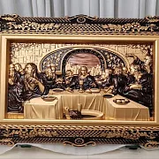 В подарок: Резное панно «Тайная Вечеря» 1100×650 мм — фотография 3