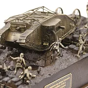 На память: Диорама «Битва на реке Сомме», бронза и ясень, 1:35 — фотография 8