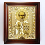 Подарочная икона Николая Чудотворца /в киоте/ №2. Златоуст — фотография 2