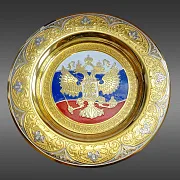 На память: Сувенирная тарелка "Триколор". Златоуст — фотография 3