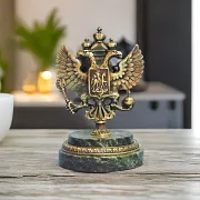 Бронзовая статуэтка «Герб Российский» — оригинальный подарок — фотография 1