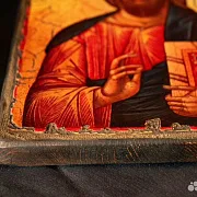 Икона "Христос Вседержитель" дерево, ручная работа — красивый подарок — фотография 6