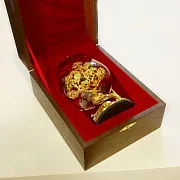 Бокал для коньяка "Модерн". Позолота — необычный подарок — фотография 2