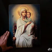 Деревянная икона Божией матери "Кипрская" — красивый подарок — фотография 3