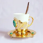 Кофейная пара из фарфора "Дуэт". Златоуст — необычный подарок — фотография 2