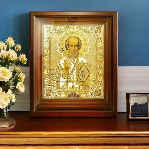 Подарочная икона Николая Чудотворца /в киоте/ №2. Златоуст