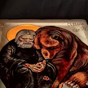 Икона " Серафим Саровский" 36*30 см — оригинальный подарок — фотография 6