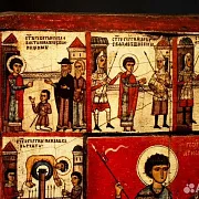 На память: Икона Чудо Георгия о змие (с клеймами) — фотография 3