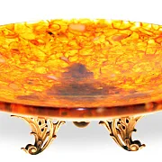 Подарочная дизайнерская конфетница из янтаря — фотография 3