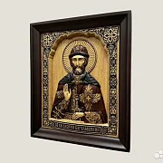 Икона из дерева резная Святой Андрей Боголюбский в подарок — фотография 3