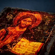 На память: Икона "Христос Вседержитель" дерево, ручная работа — фотография 8