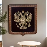 Бронзовое панно «Герб большой» — необычный подарок — фотография 1