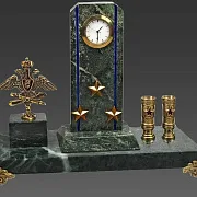 Часы «Погон» с гербом ВВС и подставками — необычный подарок — фотография 2